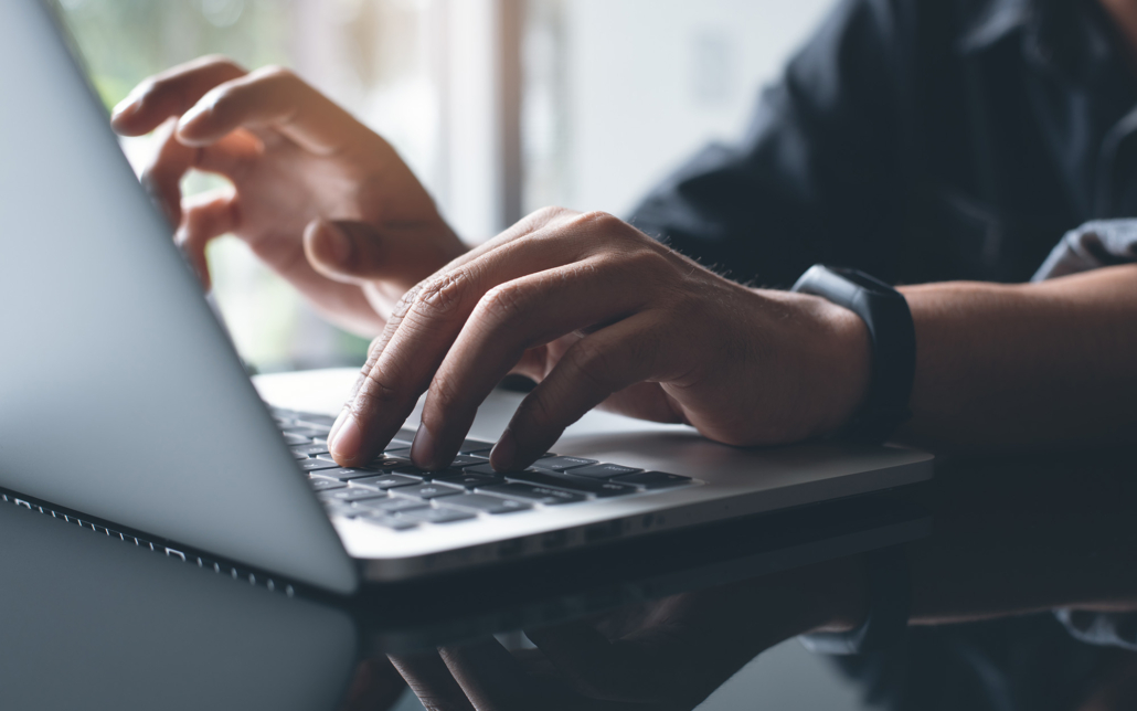 Working On Laptop Computer